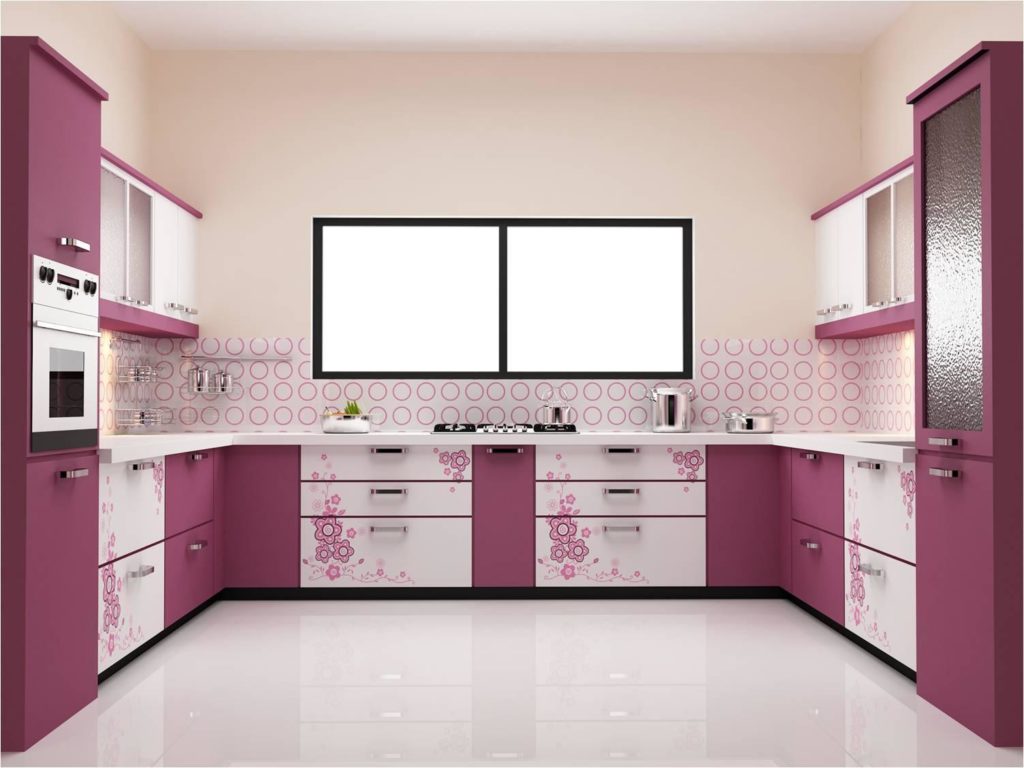 Small Kitchen Design Indian Style Modular L Shaped Cabinets In