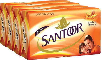 Santoor sandal and turmeric soap