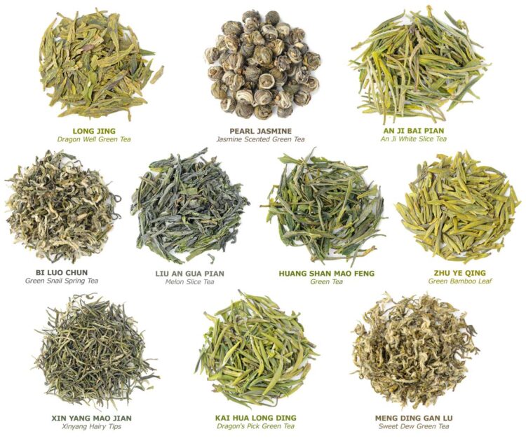 types of green tea